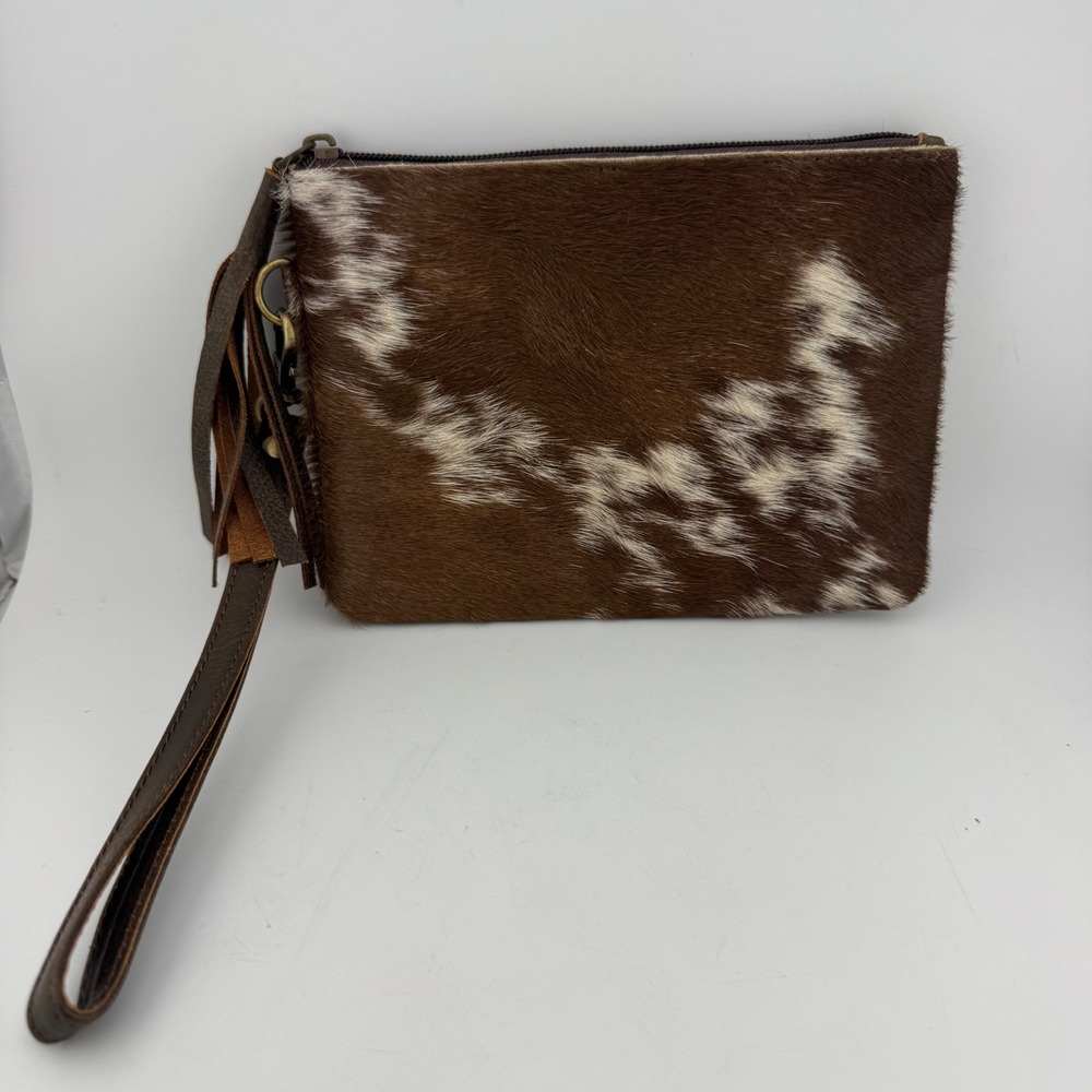 Countryside Co Cowhide Wristlet Brown Excellent Western Fringe Leather Tassel